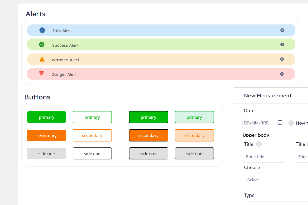 Style Guide se základními UI prvky